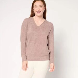Barefoot dreams cozychic lite core spun pullover sweater small